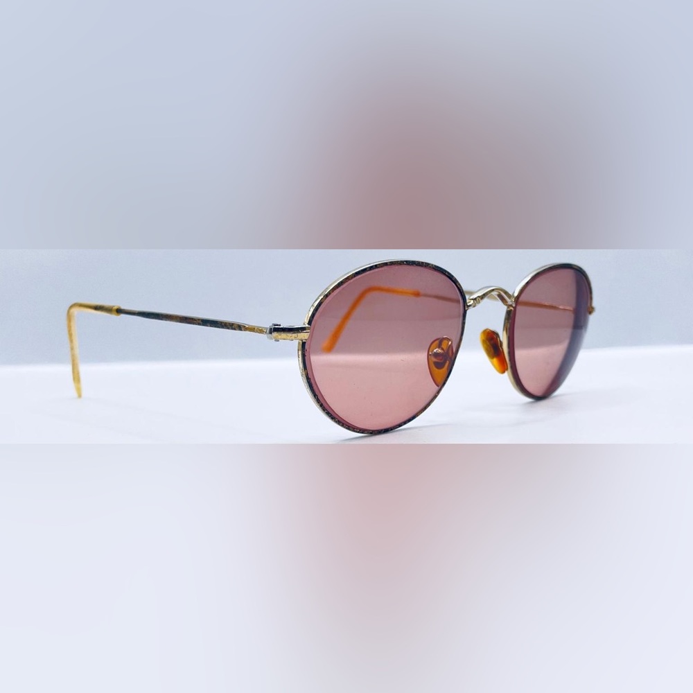 Vintage Lens Crafters Black Gold Oval Sunglasses Frames Only